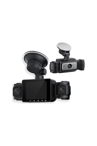 Xuweiwei Baideluo Hd Triple Camera Cardless Araç Kayıt Cihazı Ön 1080p Yan 480p 3 Lens Döngü Kayıt G Sensorlu Araç Suv Otobüs Kamyon İçin