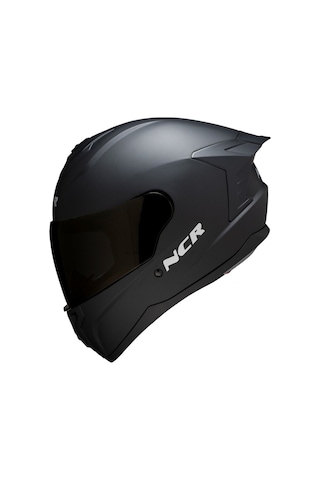 Ncr Rapid Siyah Vizörlü Ece Belgeli Kapalı Motosiklet Kaskı Mat Siyah