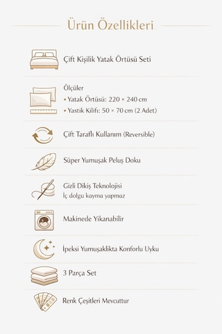 Lory Peluş Kürk Yorgan Seti Çift Kişilik Battal Boy Yumuşak Tüy Dökmez İthal Yatak Örtüsü 3 Parça Pembe