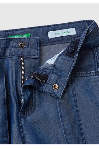 Benetton Kız Bebek Denim Pantolon Mavi