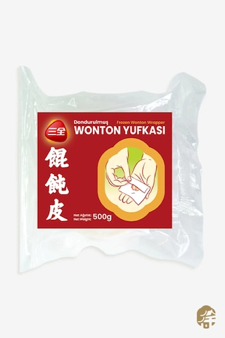 Sanquan Dondurulmuş Wonton Yufkası Frozen Wonton Wrapper 500 G
