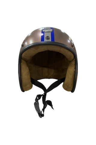 Bike Sky Retro Motosiklet Kaskı Gri