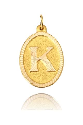 Enderun Kuyumculuk 14 Ayar Altın K Harf Kolye Ucu