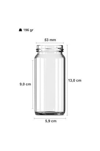 Lexroo 3 Adet 224 Ml Cam Kavanoz, Gold Metal Kapaklı, Şeffaf Konserve Kavanozu 224 Mililitre