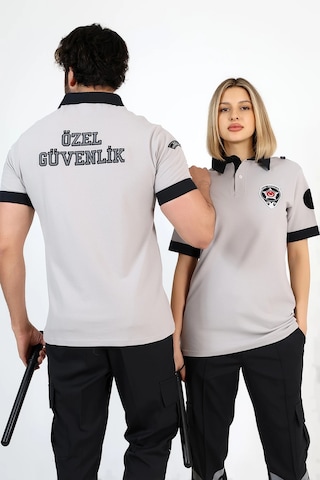 Yeni Tip Güvenlik Kısa Kol Penye Tişört Gri