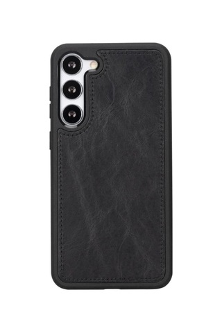Samsung Galaxy S23 Plus Uyumlu Deri Cüzdanlı Kılıf Rst1 Siyah Çok Renkli