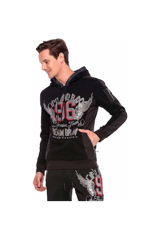 Cipo & Baxx Cl358 Baskılı Nakışlı Kapşonlu Kapşonlu Sweat L 001