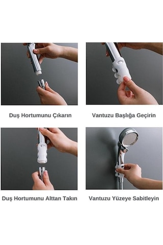 Buffer Banyo Duş Başlığı Tutucu Silikon Güçlü Vantuz Vakum Aparat