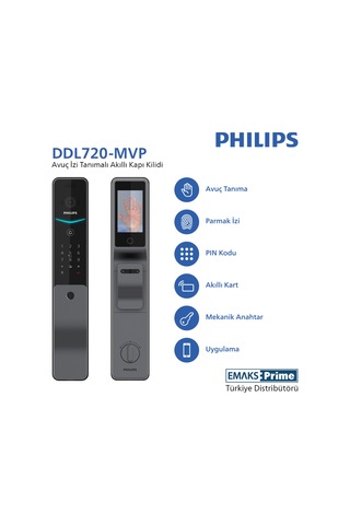 Akıllı Kilit Ddl720-mvp-17hwse Emaksprime Garantili Avuç İçi Damar Tanıma Teknolojisi, Merkezi Kilit İle Uyumludur