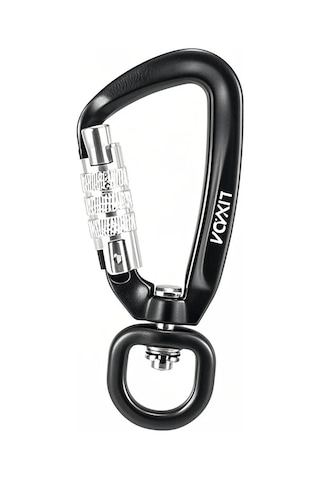 Leezsing Lixada 360 Dönebilen Otomatik Kilitlenmeli Karabina - 1100lb Dayanıklı Alüminyum Kamp & Dağcılık Ekipmanı Çok Renkli