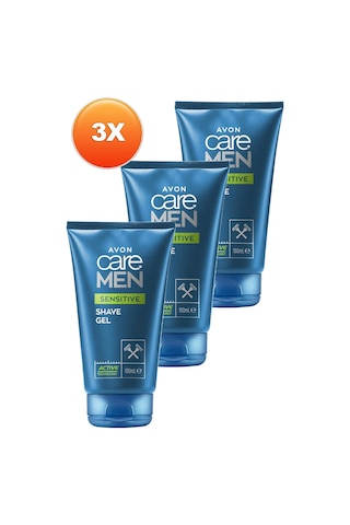 Avon Care Men Sensitive Papatya Ve Aloe Özü İçeren Tıraş Jeli 3 x 150 ML
