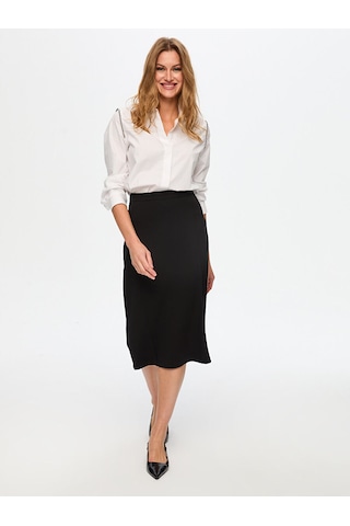 Faik Sönmez Örme Slim Fit Comfort Etek W26etk002 Uw26etk00210 Siyah