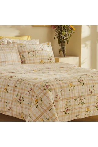 Karaca Home Minella Sarı %100 Pamuk Soft Touch Çift Kişilik Nevresim Takımı Sarı