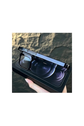 Apple iPhone Uyumlu 14 Pro Max Kılıf Kamera Açılır Stand Kamera Korumalı Bumper Pencere Magsafe Temassız Şarj Çok Renkli