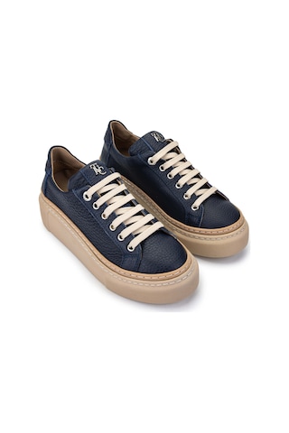 Tamer Tanca Kadın Hakiki Deri Lacivert Sneakers & Spor Ayakkabı 937 5022-09 Bn Ayk Y23 Lacı Floter Lacivert