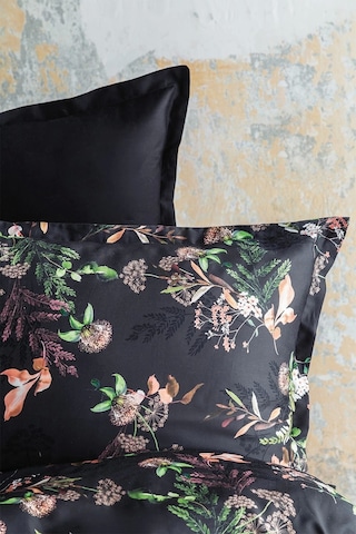 Notte 300 Tc 120 Tel Dijital Pamuk Saten Nevresim Takımı Çift Kişilik Siyah