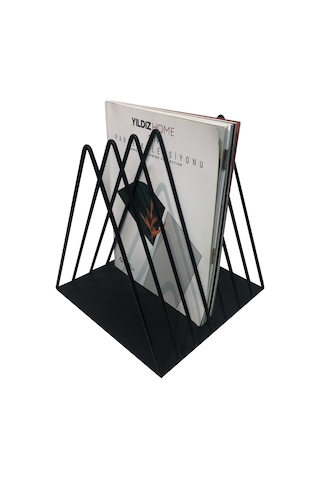 Metal Üçgen Dergilik Plaklık Gazetelik 7 'Li Sac Raf Wd43S