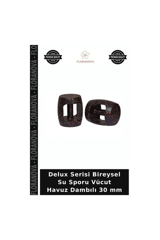 Delux Serisi Bireysel Su Sporu Vücut Havuz Dambılı 30 Mm Siyah - Turuncu