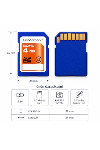 Ultratekno 4gb Sdhc Class 4 Tam Boy Sd Hafıza Kartı