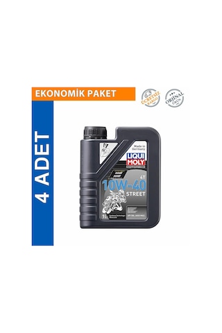 Liqui Moly 10W-40 4t Street 1 L Motosiklet Motor Yağı (4 Adet) (