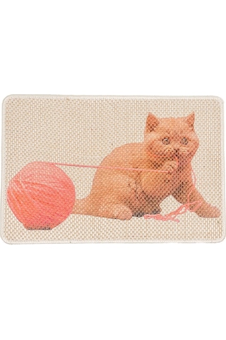 Karmat Resimli Kedi Tırmalama Paspası 40 x 60 CM