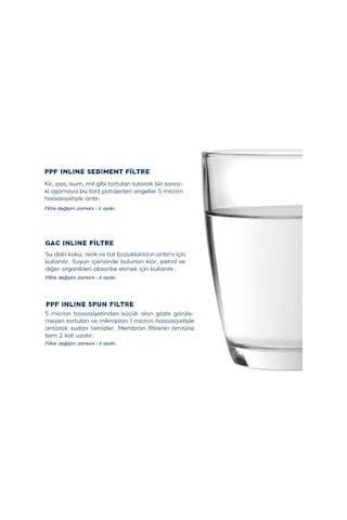 Açık Kasa Su Arıtma Cihazı Filtresi 3 Lü Filtre Seti Membransız (399403300)