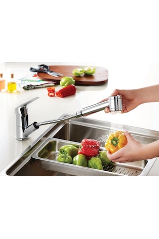 VitrA Harmony A41864EXP Pull-out Eviye Bataryası Krom