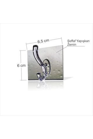 Büyük 35 Cm 5li Yapıştırma Ev Ofis Ibanyo Wc Tuvalet Askısı Askı Şeffaf