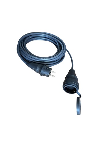 3x1.5mm%100 Bakır Ttr Topraklı Seyyar Uzatma Kablosu Siyah, 5 Metre