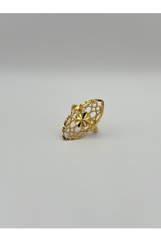 Arnes Jewelry Çelik 22 Ayar Altın Kaplama Ayarlanabilir Yüzük Ar497nes Gold
