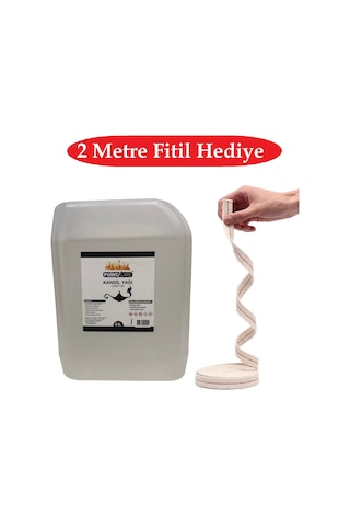 5litre Şeffaf Kandil Yağı Kokusuz Dumansız Gaz Lambası Yakıtı