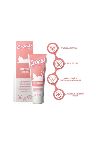 Crocus Yavru Kedi Gelişimi İçin Vitamin Desteği Kitten Paste 100 G