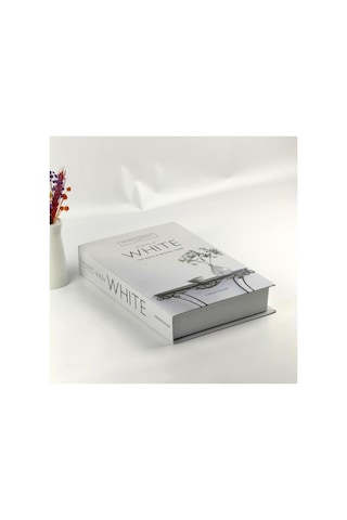 Kitap Görünümlü Dekoratif Kutu, White - Dvdktpkt012