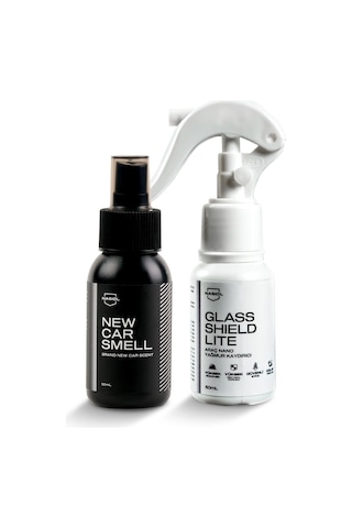 Nasiol-SET 11-Glasshield Lite Nano Yağmur Kaydırıcı ve New Car Smell Yeni Araç Kokusu Seti