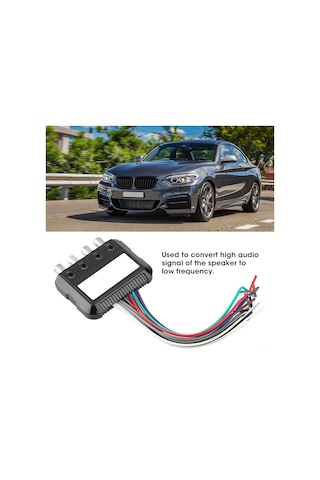 Lemestar Araç 4 Kanal Ses Dönüştürücü: Yüksekden Düşük Frekansa Çevirici, Güçlendirici Kontrol Kablosuyla, Dayanıklı Plastik, Kolay Kurulum
