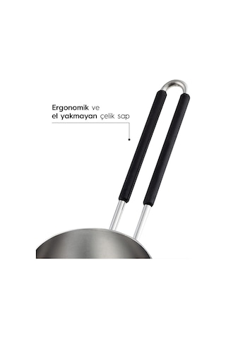 Nehir Modern 4 Parça Standlı Paslanmaz Çelik Cezve Seti