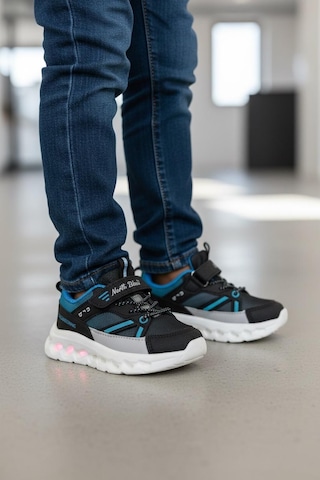 134 Çocuk Okul Öncesi Işıklı Rahat Sneaker Siyah/mavi