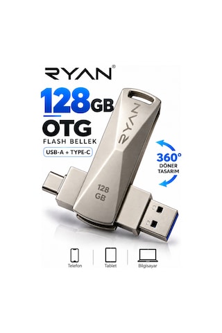128 Gb Otg Flash Bellek Type-c Otg Flash Usb Data Bellek