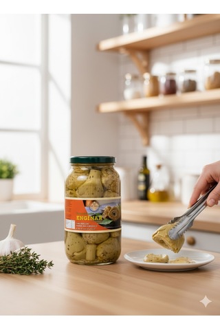 Natureat Roma Usulü Yağda Saplı Enginar Kalbi 2900 Gr
