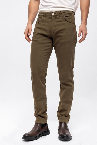 Back And Bond Haki Dokuma 5 Cep Slim Fit Pantolon Haki