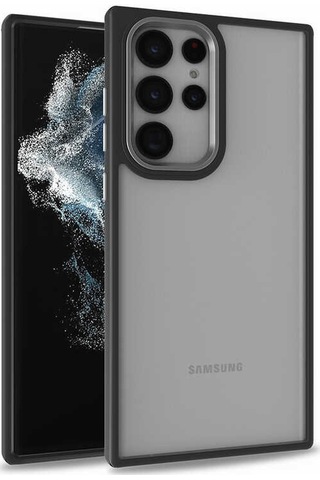 Zore Galaxy S22 Ultra Uyumlu Msra Flora Kılıf-siyah Siyah