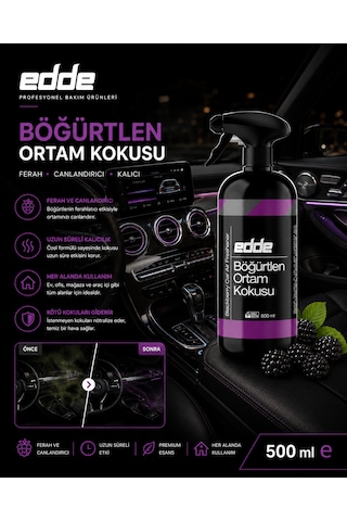 Edde Böğürtlen Kokulu Araba Araç Oto Ortam Kokusu Araç Içi Kokuları Oto Parfümü 500 Ml Oto Detailing