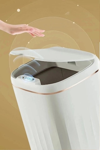 Temassız Sensörlü 20 Litre Çöp Kovası Uv Işıklı Koku Geçirmez Mutfak Banyo Kullanımı Rekli