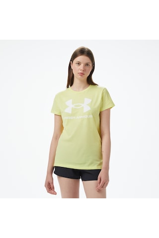 Under Armour Sportstyle Logo Ss Kadın Sarı T-shirt 1356305 SARI