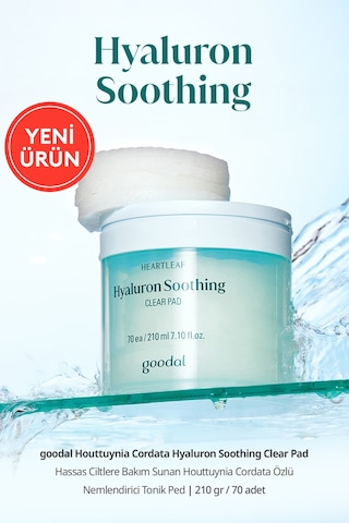 Hassas Ciltlere Nemlendirici Tonik Ped Goodal Houttuynia Cordata Hyaluron Soothing Clear Pad