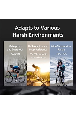 Siyah 5'li Akıllı Bisiklet Hırsızlık Alarmı 113db Ses, Dönüş Fren Sinyali, Ip65 Korumalı, 6 Ay Pil Ömrü