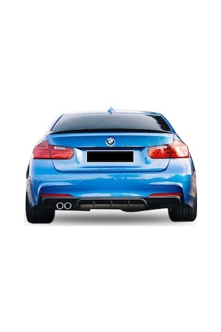 Bmw F30 3 Serisi M Technic Difüzör Parlak Siyah Plastik Sol Çift Arka-difizör-bodykit-ek-karlık