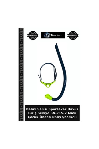 Delux Serisi Sporsever Havuz Giriş Seviye Sn-71s-2 Mavi Çocuk Önden Dalış Şnorkeli