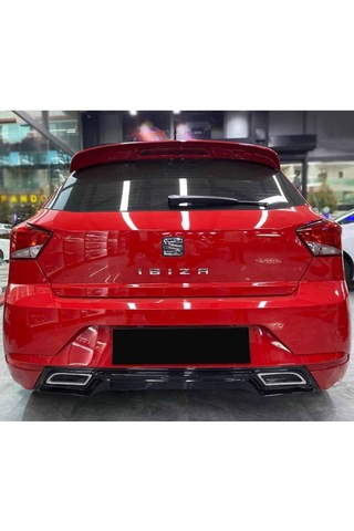 Seat İbiza Mk5 Difüzör Parlak Siyah Plastik Egzoz Görünüm 2017-2023 Arka-difizör-bodykit-ek-karlık