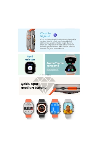 Favors DT8 Ultra + Watch 8 Ultra Akıllı   Saat